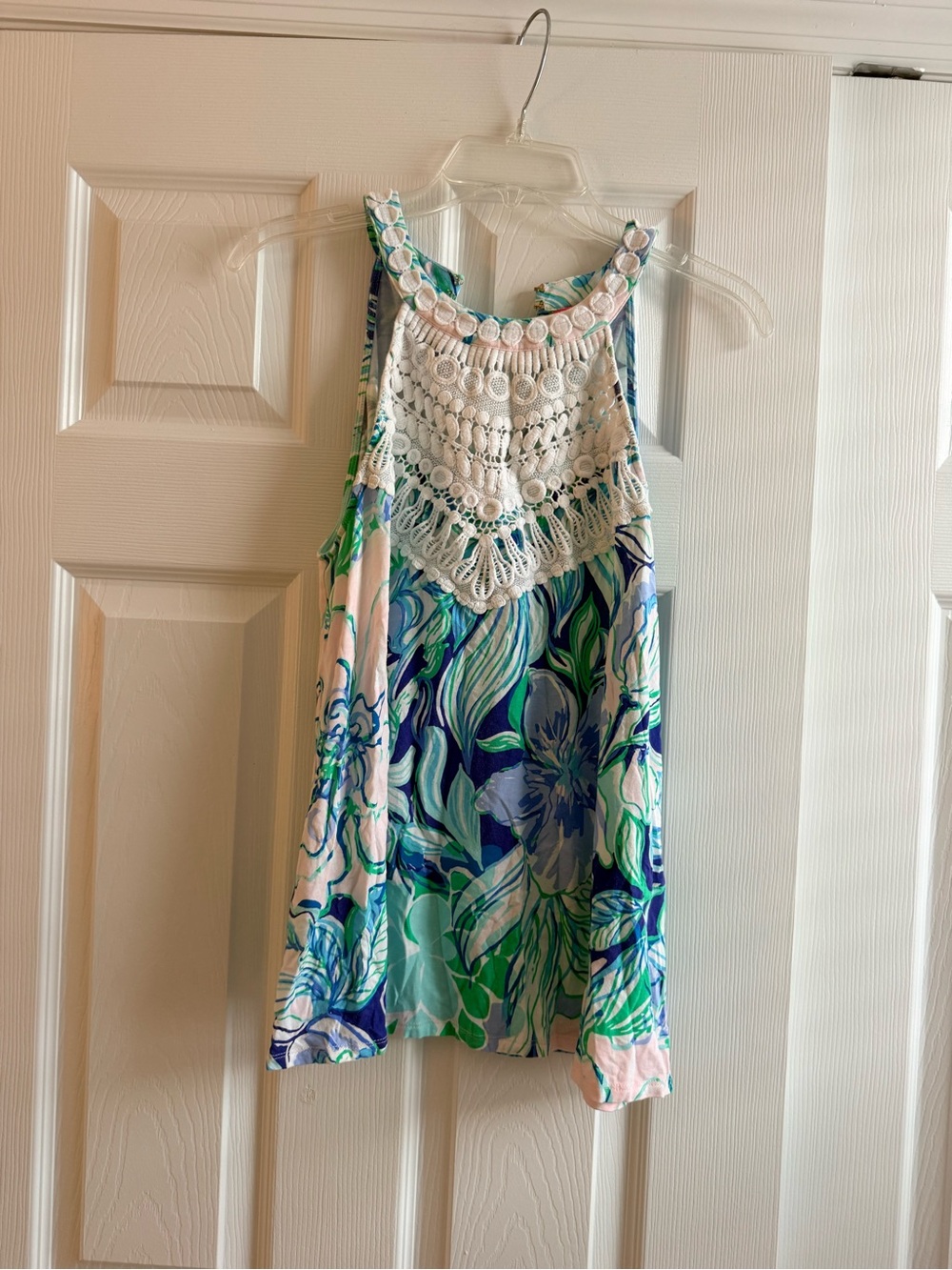 Lilly Pulitzer Floral Crochet Neck Tank